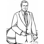 Dibujo para colorear Colorear a George Bush