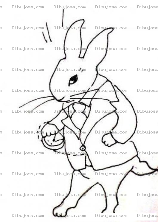 Dibujo para colorear Saco Y Corbata Dibujo De Conejito Vestido Formal Con Saco Y Corbata Para Pintar Y Colorear