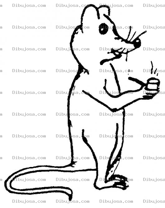 Dibujo para colorear Dibujo De Raton Fumando Una Pipa Para Pintar Y Colorear