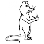 Dibujo para colorear Dibujo De Raton Fumando Una Pipa Para Pintar Y Colorear