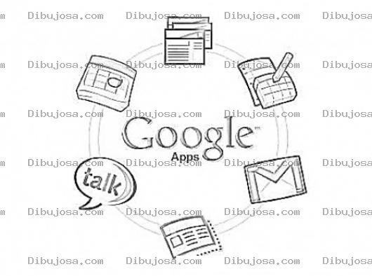 Dibujo para colorear Dibujo De Google Apps Para Pintar Y Colorear Logo De Googleapps