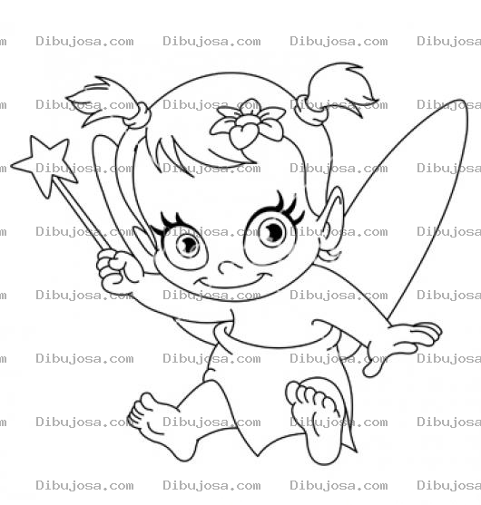 Dibujo para colorear Dibujo De Hadita Madrina Para Pintar Y Colorear Bebita Hadamadrina