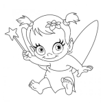 Dibujo para colorear Dibujo De Hadita Madrina Para Pintar Y Colorear Bebita Hadamadrina