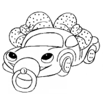 Dibujo para colorear Dibujo De Carrito Bebe Con Pepe Para Pintar Y Colorear