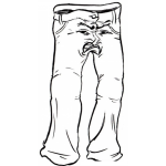 Dibujo para colorear Dibujo De Pantalon De Lona Sucio Con Cara De Asco Para Pintar Y Colorear Pantalon Shuco Que Se Para Solo De Suciedad