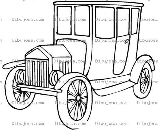 Dibujo para colorear Dibujo De Carrito Clasico Marca Ford Para Pintar Y Colorear