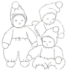 Dibujo para colorear Tres Bebes Dibujo De 3 Bebes Para Pinta Y Colorear