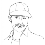 Dibujo para colorear Bigote De Hombrev Dibujo De Hombre Bigotudo Con Gorra Para Pintar Y Colorear