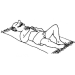 Dibujo para colorear Dibujo De Hombre Asoleandose Bornceandose Y Tomando Sol Para Pintar Y Colorear