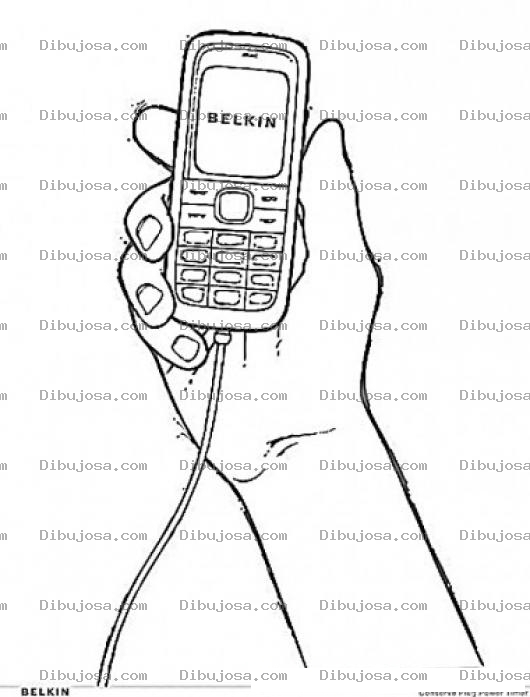 Dibujo para colorear Telefonos Celulares Gsm 3g Dibujo De Celular Belkin Para Pintar Y Colorear