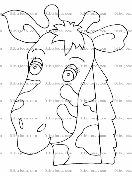 Dibujo para colorear Cara De Jirafa Para Pintar Y Colorear