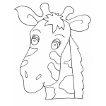 Dibujo para colorear Cara De Jirafa Para Pintar Y Colorear