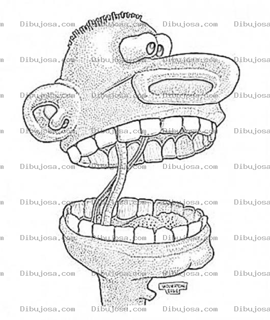Dibujo para colorear Dibujo De Negrito Hablador Para Pintar Y Colorear