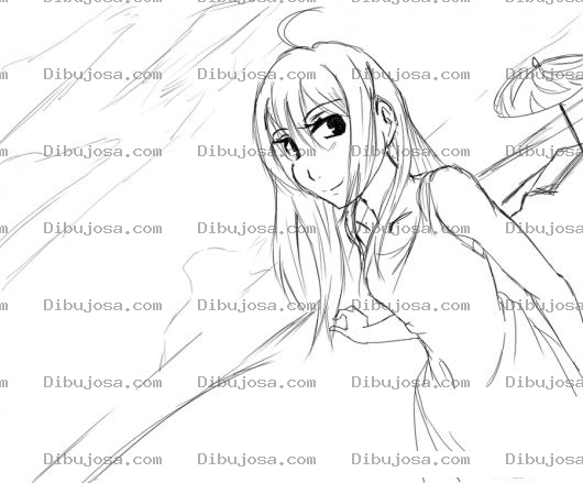 Dibujo para colorear Dibujo De Chica Manga En Playa De Hong Kong Para Pintar Y Colorear