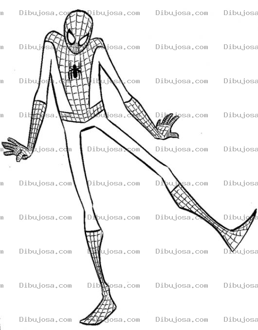 Dibujo para colorear Spider Man Dibujo De Spiderman Flaco Para Pintar Y Colorear Al Hombre Arana Delgado Flaquito Y Delgadito