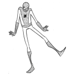 Dibujo para colorear Spider Man Dibujo De Spiderman Flaco Para Pintar Y Colorear Al Hombre Arana Delgado Flaquito Y Delgadito
