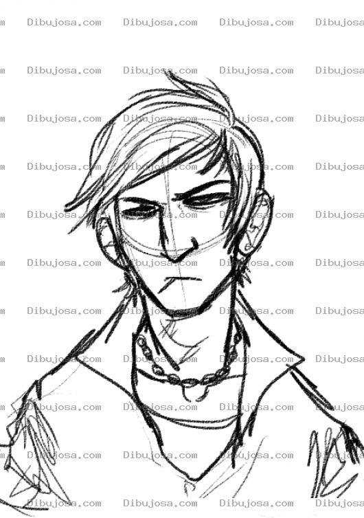 Dibujo para colorear Dibujo De Hombre Maliado Para Pintar Y Colorear