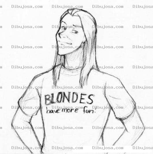 Dibujo para colorear Las Rubias Se Divierten Mas Dibujo De Rubia Que Se Divierte Mucho Para Pintar Y Colorear