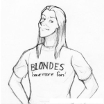 Dibujo para colorear Las Rubias Se Divierten Mas Dibujo De Rubia Que Se Divierte Mucho Para Pintar Y Colorear