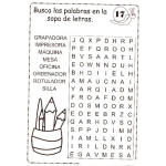 Dibujo para colorear Sopa De Letras Infantil Para Imprimir Gratis