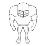 Dibujo para colorear Futbol Americano Dibujo De Jugador De Futbol De La Nfl Enojado Para Pintar Y Colorear