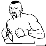 Dibujo para colorear Chuckliddell Choc Lidel Dibujo De Chuck Lidel Peleador De Mma De Ufc Y Strikeforce Para Pintar Y Colorear Luchador De Mixed Martial Arts