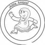 Dibujo para colorear Dibujo De Indita Corriendo Para Pintar Y Colorear