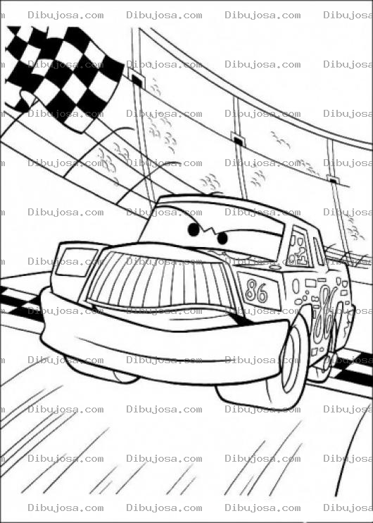 Dibujo para colorear Carro Veloz De Carro Cars Para Pintar Y Colorear