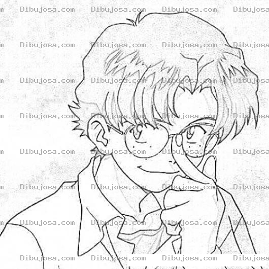 Dibujo para colorear Dibujo De Chico Intelectual Con Lentes Para Pintar Y Colorear