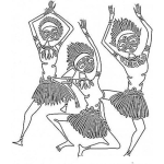 Dibujo para colorear Baile Africano Dibujo De Mujeres Africanas Bailando Para Pintar Y Colorear