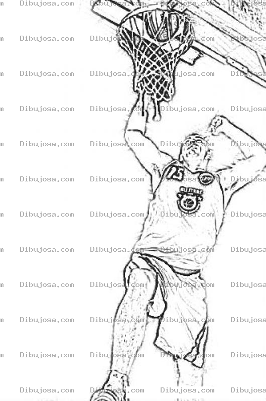 Dibujo para colorear Shaquille De Guatemala Dibujo De David Salguero Jugador De Basquetbol El Shaq De Guatemala Para Pintar Y Colorear Al Shaq Chapin Clavando La Pelota
