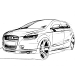 Dibujo para colorear Audi Q3 Precio Sugerido De Fabrica 40,000 Dolares Dibujo De Audiq3 Q3audi Msrp 40k Usd