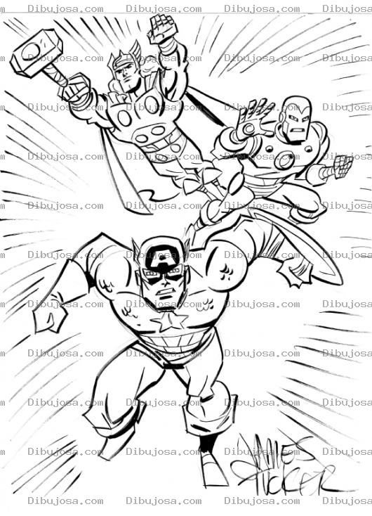 Dibujo para colorear Avengers 2012 Dibujo De Los Vengadores Super Heroes Para Pintar Y Colorear