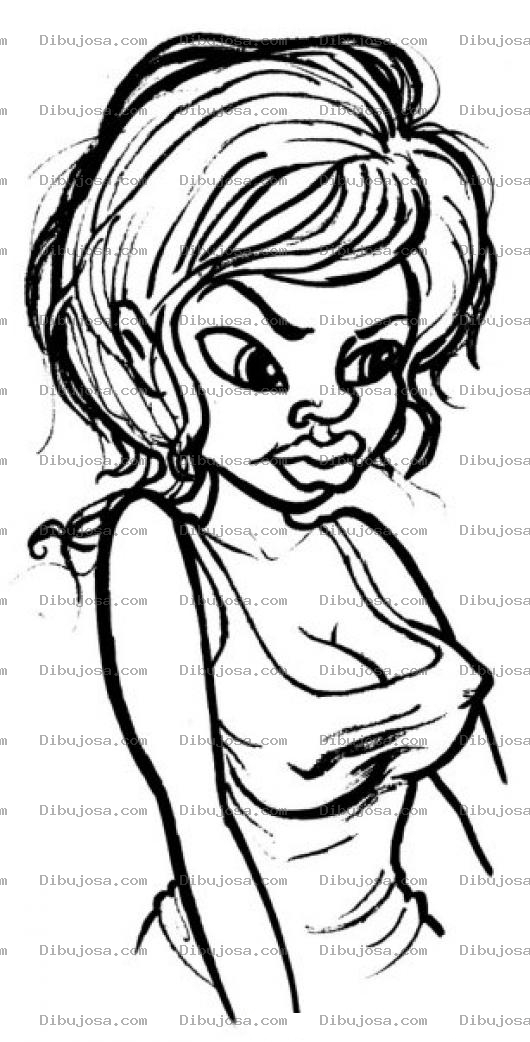 Dibujo para colorear Labios Grandes Dibujo De Mujer Labiuda Para Pintar Y Colorear