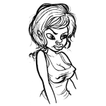 Dibujo para colorear Labios Grandes Dibujo De Mujer Labiuda Para Pintar Y Colorear