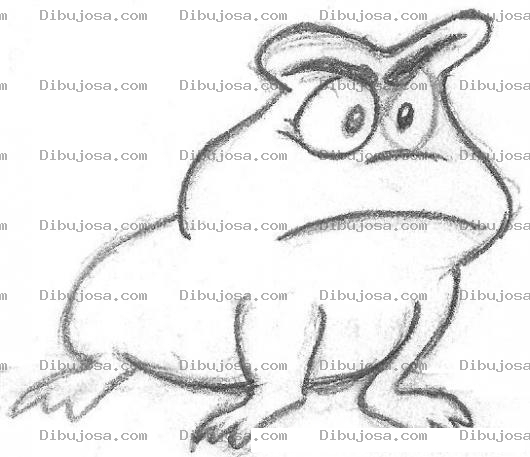 Dibujo para colorear Dibujo De Sapo Enojado Para Pintar Y Colorear