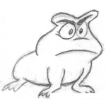 Dibujo para colorear Dibujo De Sapo Enojado Para Pintar Y Colorear