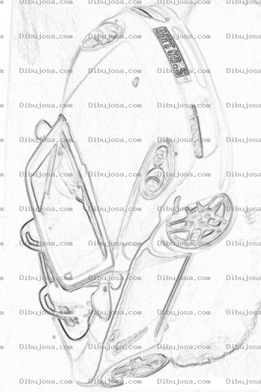 Dibujo para colorear Colorear Porsche Descapotable Rojo Porch Deportivo Para Pintar