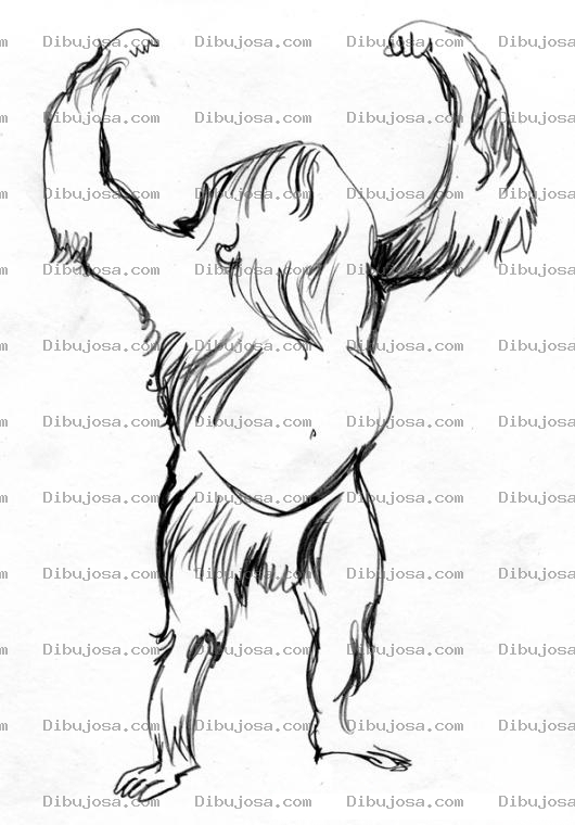 Dibujo para colorear Dibujo Del Hombre Peludo Para Pintar Y Colorear