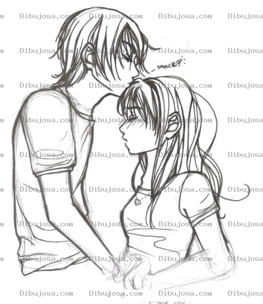 Dibujo para colorear Pareja De Novios Dibujo De Novio Tierno Y Carinoso Dandole Un Beso En La Frente A Su Novia Para Pintar Y Colorear