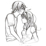 Dibujo para colorear Pareja De Novios Dibujo De Novio Tierno Y Carinoso Dandole Un Beso En La Frente A Su Novia Para Pintar Y Colorear