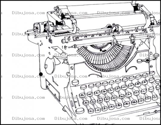 Dibujo para colorear Maquina De Escribir Mecanica Dibujo De Maquina De Escribir Viejita Olivetti O Remington Para Pintar Y Colorear