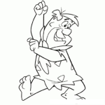 Dibujo para colorear Dibujo De Pedro Picapiedra Bailando Para Pintar Y Colorear