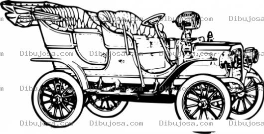 Dibujo para colorear Carro Clasico Convertible Para Pintar Y Colorear