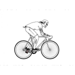 Dibujo para colorear Dibujo De Ciclista Veloz Con Tatuajes Den Los Brazos Y Piernas Para Pintar Y Colorear Bicicletista Tatuado