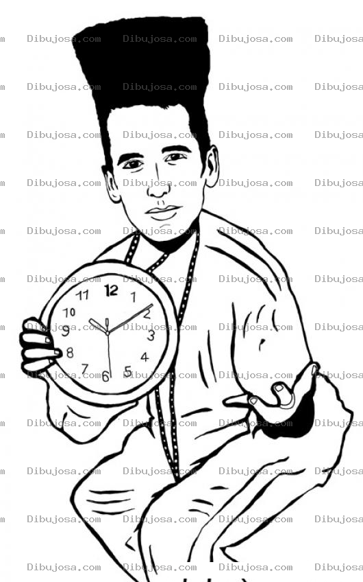 Dibujo para colorear Dibujo De Chico Blanco Rapero Con Peinado Flap Top Para Pintar Y Colorear Flaptop Ftattop Flat Top