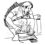 Dibujo para colorear Diarrea Liquida Abundante Dibujo De Un Hombre Haciendo Popo Con Malestar Estomacal Y Dearrea Para Pintar Y Colorear