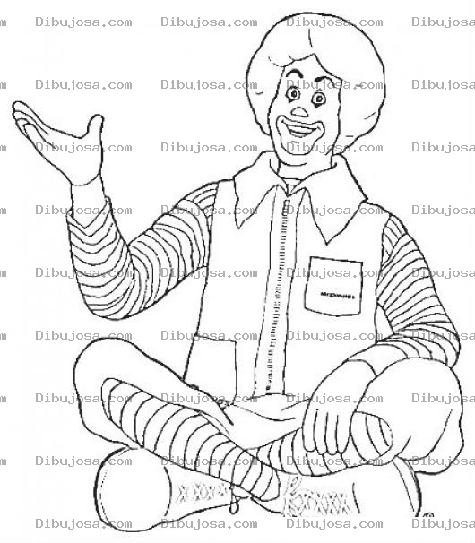 Dibujo para colorear Macdonalds Dibujo De Ronald Mcdonald Para Pintar Y Colorear