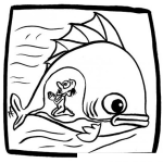 Dibujo para colorear Dibujo De Jonas Orando Arrepentido Adentro Del Granpez Para Pintar Y Colorear