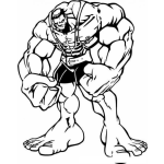 Dibujo para colorear El Mas Musculado De Hulk Para Pintar Y Colorear